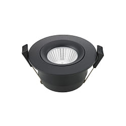 recessed luminaire ARGENT swivelling IP54, black dimmable 8W 580lm 3000K 36�