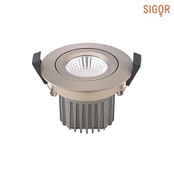 LED Einbau-Downlight DILED 68, IP20,  8.5cm, 10W 2700-2100K 610lm 36, CRi 95, Dim-2-Warm, schwenkbar, stahl