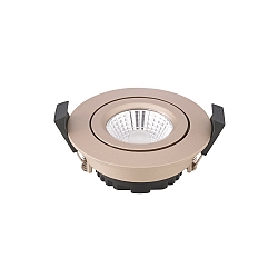 LED Einbau-Downlight DILED 68, IP30, � 8.5cm, 6W 2700-2100K 360lm 36�, CRi 95, Dim-2-Warm, schwenkbar, champagner