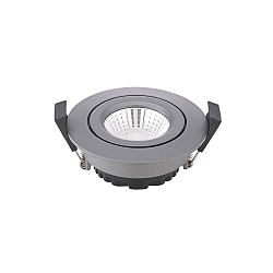 LED Einbauleuchte DILED 68, IP20, � 8.5cm, 6W 3000K 380lm 36�, CRi 95, dimmbar, schwenkbar, anthrazit