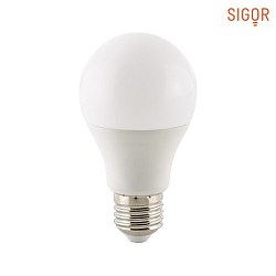 LED Allgebrauchslampe ECOLUX A60 DTW, 230V, Ø 6cm / L 10.3cm, E27, 9.5W 1800-2700K 806lm 260°, Dim-To-Warm, Opal