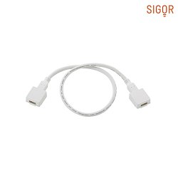 Kabelverbinder für 230V Hochvolt LED Strips mit 1.5cm Breite, Länge 60cm, inkl. Silikongel, Weiß