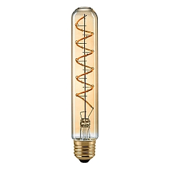 LED Deko Wendelfilament-R�hrenlampe CURVED GOLD, 230V, � 3.2cm / L 18.5cm, E27, 5.5W 2000K 250lm 330�, dimmbar, Gold / Klar
