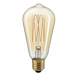 LED Filamentlampe SLIM RUSTIKA, E27, 7W, 2500K, 600lm, gold