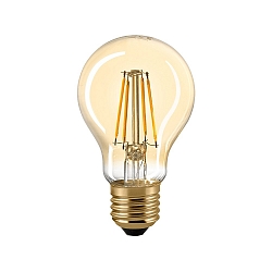LED Filamentlampe NORMAL A60 GOLD, 230V, � 6cm / L 10.4cm, E27, 4.5W 2500K 420lm 300�, dimmbar, Gold / Klar