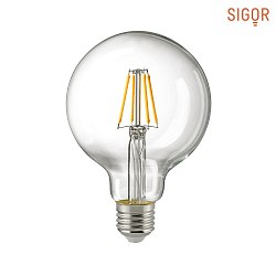 LED Filamentlampe GLOBE G95, 230V, Ø 9.5cm / L 14cm, E27, 7W 2700K 806lm 300°, dimmbar, Klar
