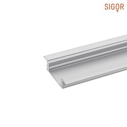 Einbauprofil FLACH 12 - für LED Strips bis 1.22cm Breite, mit Seitenflügeln, Länge 200cm