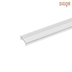Cover for Recessed profile FLAT / Wall profile UP OR DOWN 12 / UP & DOWN 12 / Recessed profile FLAT, flush, length 200cm, clear
