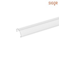Cover for Alu mounting track 15, round, length 100cm, clear