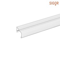 Cover for Alu mounting track 15, high, length 100cm, clear