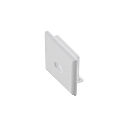 Endkappe f�r LED Aufbauprofil KS-SIG-PROF4, hoch / mit Loch, Kunststoff grau