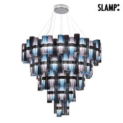 pendant luminaire LA LOLLONA 5 dimmable IP20, blue, clear, wine red dimmable