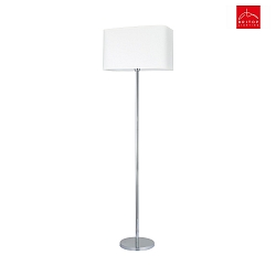 floor lamp CADRE E27 IP20, chrome, white 