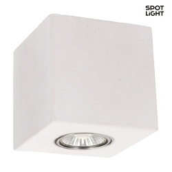 Ceiling luminaire CONCRETE DREAM Downlight, angular, GU10, white