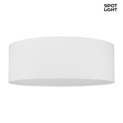 LED ceiling luminaire JOSEFINA,  38cm, metal / fabric / acrylic, white