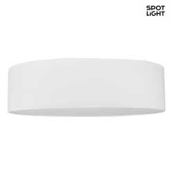 LED ceiling luminaire JOSEFINA,  48cm, metal / fabric / acrylic, white