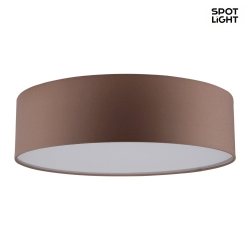 LED ceiling luminaire JOSEFINA,  38cm, metal / fabric / acrylic, white, brown / white