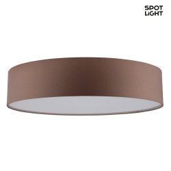 LED ceiling luminaire JOSEFINA,  48cm, metal / fabric / acrylic, white, brown / white