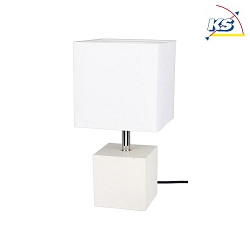 Table luminaire STRONG SQUARE, E27, white shade, base white