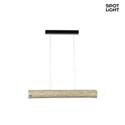 LED pendant luminaire LUCAS, 90cm, 25.5W 3000K 2380lm, with touch dimmer, natural pine / black