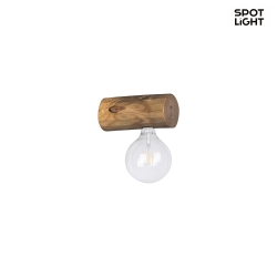 Wall luminaire TRABO SIMPLE, E27, stained pine