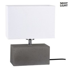 Table luminaire  STRONG DOUBLE, E27, white shade, gray