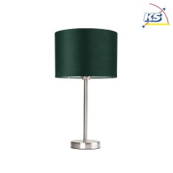 Table luminaire SCARLETT, E27, base satin, green