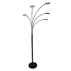 floor lamp SYNNA 5 flames, rotatable, with flex arm, direct / indirect, with cord dimmer IP20