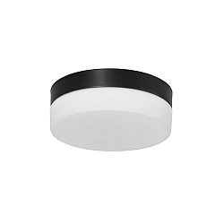 Outdoor LED Deckenleuchte IKARO, IP44, zylindrisch, � 18cm, 12W 2950K 960lm, dimmbar, Mattglas, stahl geb�rstet