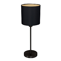 table lamp NOOR 1 flame E27 IP20, black dimmable