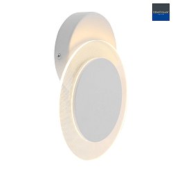 wall and ceiling luminaire LIDO round, adjustable, indirect, perforated IP20, white matt dimmable