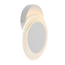 wall and ceiling luminaire LIDO round, adjustable, indirect, perforated IP20, white matt dimmable