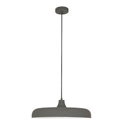 Pendelleuchte KRISIP, � 50cm, flach, E27, Metall, grau matt