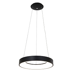 pendant luminaire RINGLEDE - � 48CM large, round, direct / indirect IP20, black matt dimmable