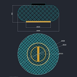 Deckenleuchte MAZE, � 40cm, E27, Metall / Bambus, naturbraun / schwarz