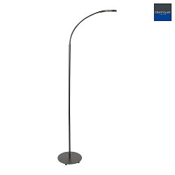 floor lamp PLATU with flex arm, with touch dimmer IP20, black matt dimmable