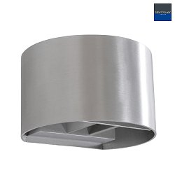 wall luminaire MURO up / down, round, adjustable G9 IP20, steel brushed dimmable