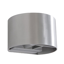 Wandleuchte MURO, Up/Down, rund, inkl. G9 LED 3W 2700K 300lm, mit Blendklappen, dimmbar, stahl geb�rstet