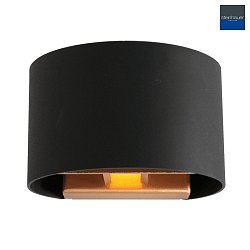 wall luminaire MURO up / down, round, adjustable G9 IP20, black matt dimmable