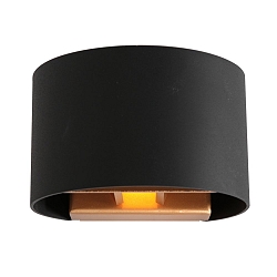 wall luminaire MURO up / down, round, adjustable G9 IP20, black matt dimmable