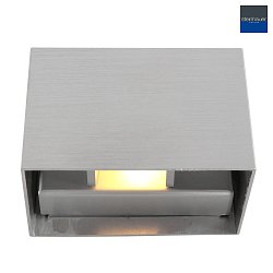 wall luminaire MURO up / down, square, flat, adjustable G9 IP20, steel brushed dimmable