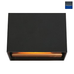 wall luminaire MURO up / down, square, flat, adjustable G9 IP20, black matt dimmable