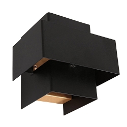 Wandleuchte MURO, Up/Down, 1-flammig, G9, 3W, 2700K, 300lm, dimmbar, schwarz matt / innen gold matt