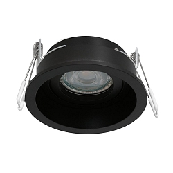 Einbauleuchte P�LITE SPOT, IP20, rund, � 10cm, r�ckversetzt, GU10 max. 40W, starr, schwarz matt