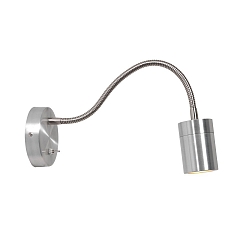 LED Wandleuchte UPROUND, 1-flammig, GU10, 4,9W, 2700K, IP20, stahl