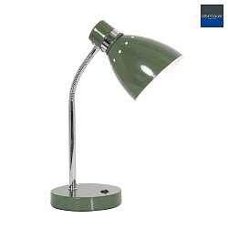 table lamp SPRING tiltable E27 IP20, green 