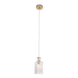 Pendelleuchte GRAZIOGLASS, E27, � 10cm, messing
