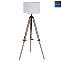 floor lamp TRIEK 1 flame, with switch, with shade E27 IP20, wood, antique 