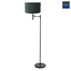 floor lamp STANG cylindrical, with shade, with jointed arm, with LED spot LED + E27 IP20, black matt dimmable