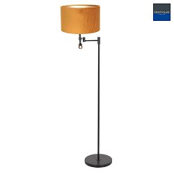 floor lamp STANG cylindrical, with shade, with jointed arm, with LED spot LED + E27 IP20, black matt dimmable
